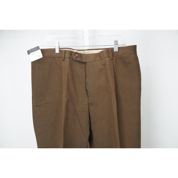 Burberry London Dark Brown 100% Cotton Pants Sz 56 NEW